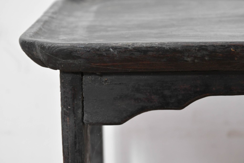 アジアンアンティーク　李朝小盤　入隅の意匠が味わい深い海州盤　(R-086259)