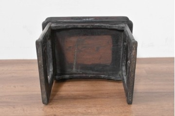 アジアンアンティーク　李朝小盤　入隅の意匠が味わい深い海州盤　(R-086259)