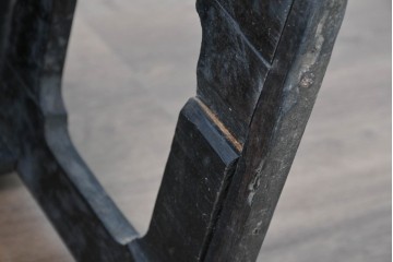 アジアンアンティーク　李朝小盤　入隅の意匠が味わい深い海州盤　(R-086259)