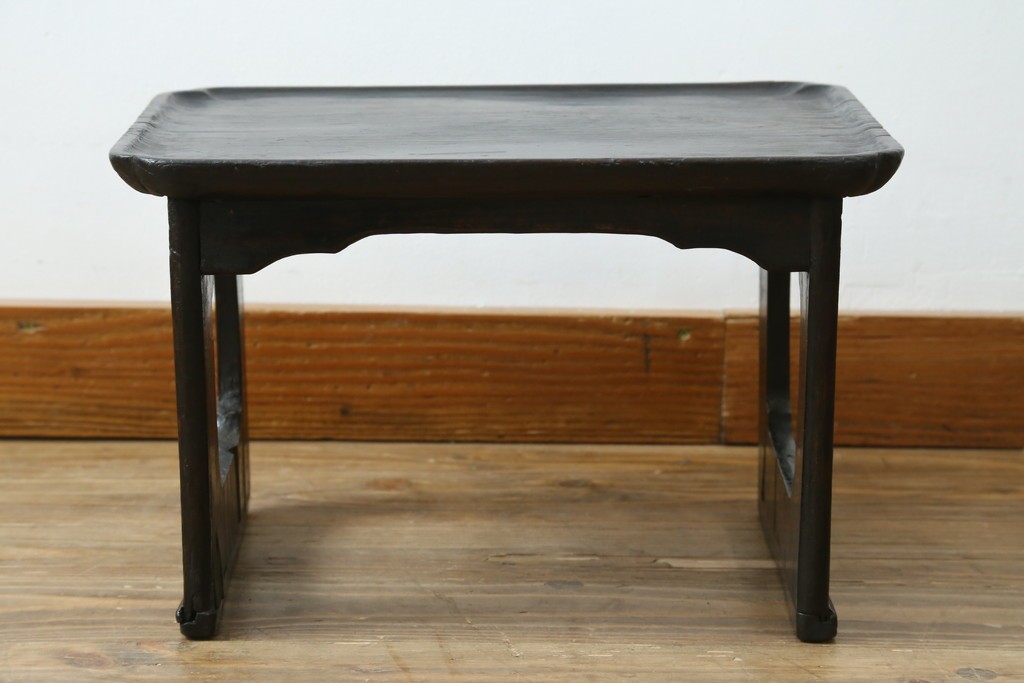 アジアンアンティーク　李朝小盤　入隅の意匠が味わい深い海州盤　(R-086259)