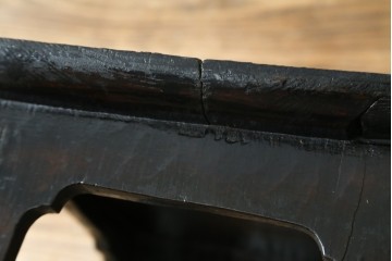 アジアンアンティーク　李朝小盤　入隅の意匠が味わい深い海州盤　(R-086259)