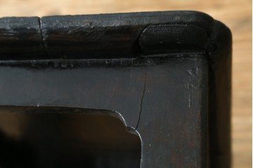 アジアンアンティーク　李朝小盤　入隅の意匠が味わい深い海州盤　(R-086259)