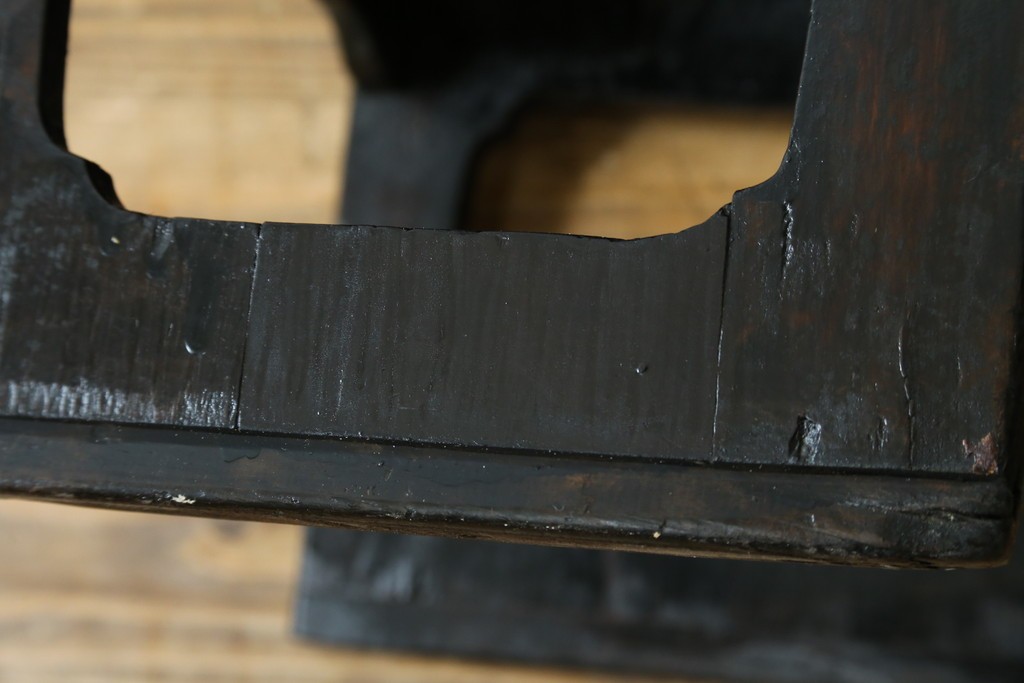 アジアンアンティーク　李朝小盤　入隅の意匠が味わい深い海州盤　(R-086259)