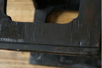 アジアンアンティーク　李朝小盤　入隅の意匠が味わい深い海州盤　(R-086259)