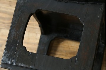 アジアンアンティーク　李朝小盤　入隅の意匠が味わい深い海州盤　(R-086259)