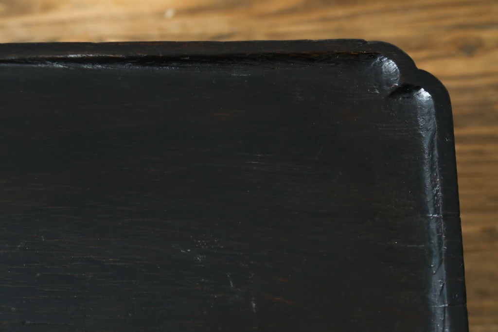 アジアンアンティーク　李朝小盤　入隅の意匠が味わい深い海州盤　(R-086259)