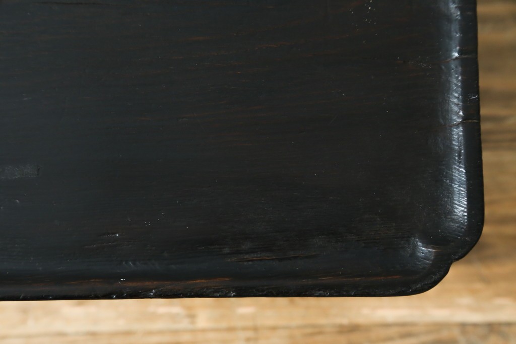 アジアンアンティーク　李朝小盤　入隅の意匠が味わい深い海州盤　(R-086259)