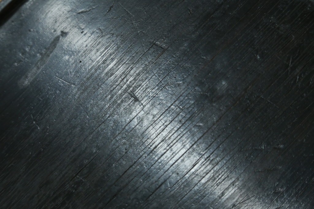 アジアンアンティーク　李朝小盤　入隅の意匠が味わい深い海州盤　(R-086259)