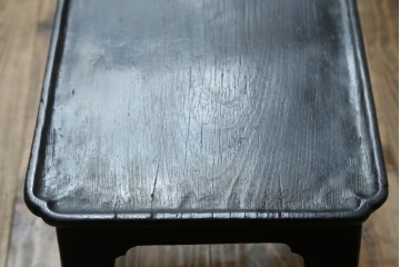 アジアンアンティーク　李朝小盤　入隅の意匠が味わい深い海州盤　(R-086259)