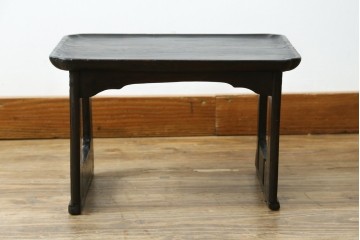 アジアンアンティーク　李朝小盤　入隅の意匠が味わい深い海州盤　(R-086259)