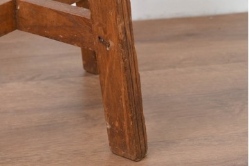 和製アンティーク　昭和初期　栓材　丸座面の素朴なスツール　(R-086260)