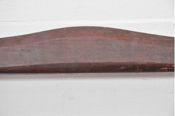 韓国アンティーク　時代物　李朝民芸家具　曲線デザインの素朴なアームレスチェア　(R-086261)