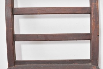 韓国アンティーク　時代物　李朝民芸家具　曲線デザインの素朴なアームレスチェア　(R-086261)