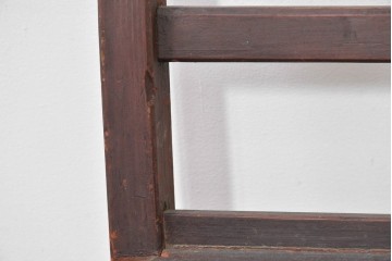 韓国アンティーク　時代物　李朝民芸家具　曲線デザインの素朴なアームレスチェア　(R-086261)