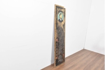 和製アンティーク　当時物　風邪薬「バザン氏丸」　戦前の薬屋の木製看板　(R-086263)