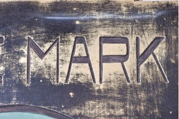 和製アンティーク　当時物　風邪薬「バザン氏丸」　戦前の薬屋の木製看板　(R-086263)