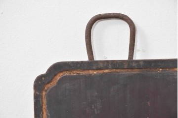 和製アンティーク　当時物　力士が愛用した「浅井萬金膏」　戦前の薬屋の木製看板　(R-086268)