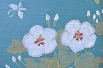 和製アンティーク　当時物　伊東胡蝶園「御園化粧品」　戦前の商店の木製看板　(R-086269)