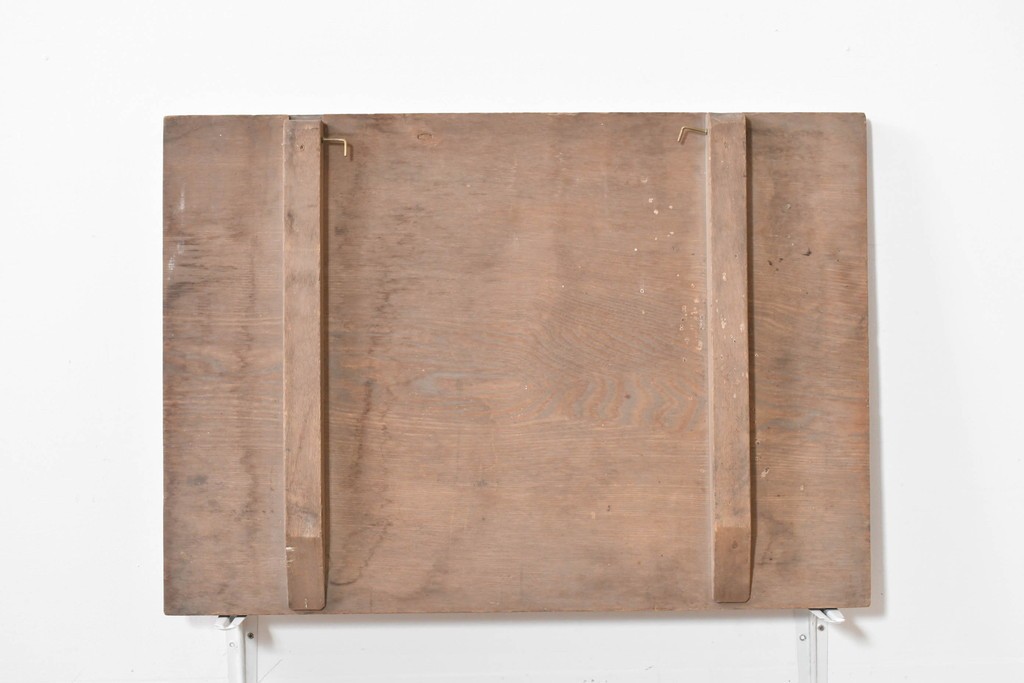 和製アンティーク　当時物　岡崎醤油株式會社「キッコーオカ」　戦前の商店の木製看板　(R-086271)