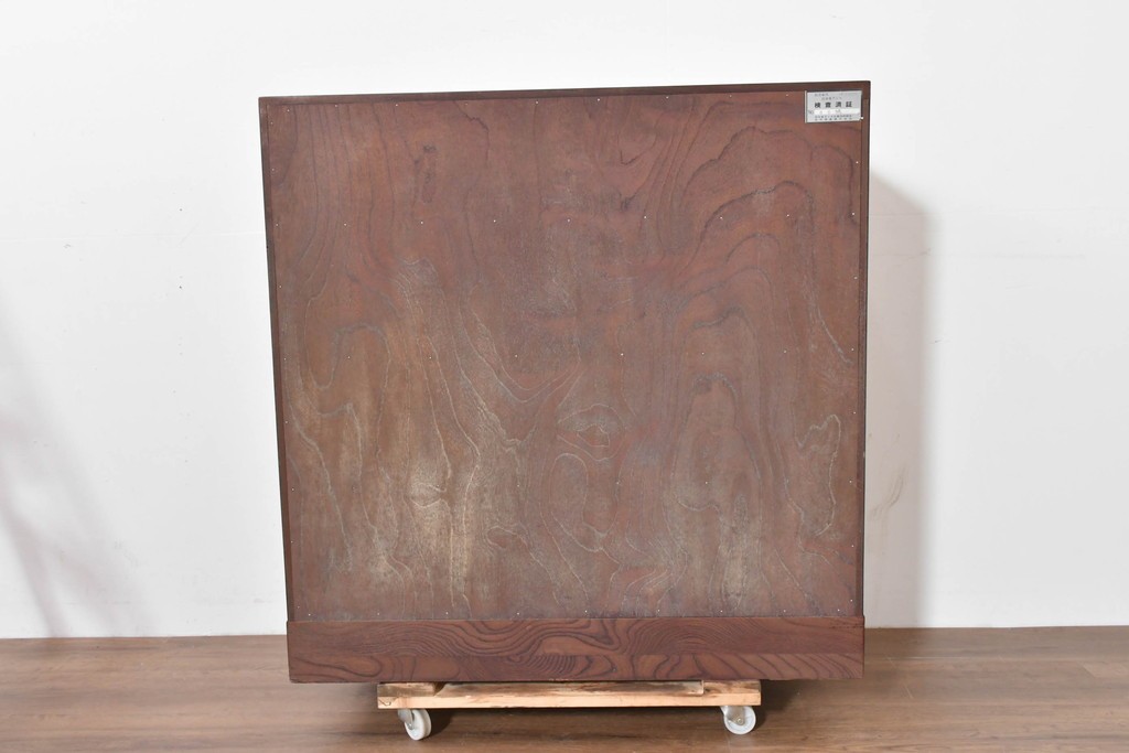 中古　岩谷堂箪笥　漆塗り　波打つ木目が美しい三尺整理箪笥　(R-086279)