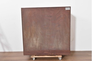 中古　岩谷堂箪笥　漆塗り　波打つ木目が美しい三尺整理箪笥　(R-086279)