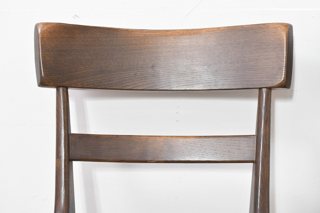 中古　美品　柏木工(KASHIWA)　WILDERNESS(ウィルダネス)　レトロカントリーな素朴さが魅力のダイニングチェア2脚セット　(R-086281)