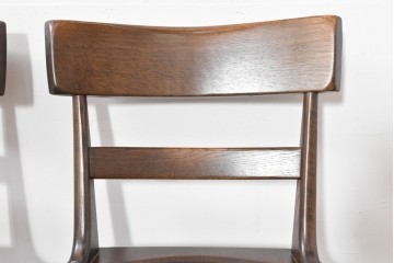 中古　美品　柏木工(KASHIWA)　WILDERNESS(ウィルダネス)　レトロカントリーな素朴さが魅力のダイニングチェア2脚セット　(R-086281)