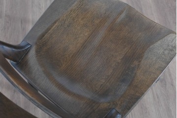 中古　美品　柏木工(KASHIWA)　WILDERNESS(ウィルダネス)　レトロカントリーな素朴さが魅力のダイニングチェア2脚セット　(R-086281)