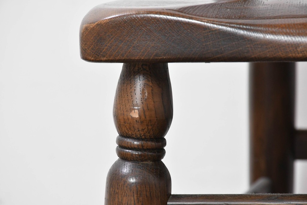 中古　美品　柏木工(KASHIWA)　WILDERNESS(ウィルダネス)　レトロカントリーな素朴さが魅力のダイニングチェア2脚セット　(R-086281)