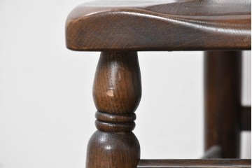 中古　美品　柏木工(KASHIWA)　WILDERNESS(ウィルダネス)　レトロカントリーな素朴さが魅力のダイニングチェア2脚セット　(R-086281)