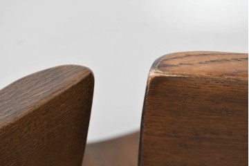 中古　美品　柏木工(KASHIWA)　WILDERNESS(ウィルダネス)　レトロカントリーな素朴さが魅力のダイニングチェア2脚セット　(R-086281)