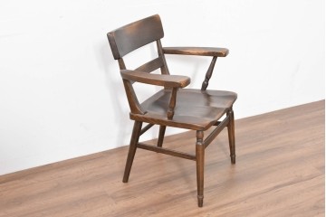 中古　美品　柏木工(KASHIWA)　WILDERNESS(ウィルダネス)　レトロカントリーな素朴さが魅力のアームチェア　(R-086283)