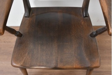 中古　美品　柏木工(KASHIWA)　WILDERNESS(ウィルダネス)　レトロカントリーな素朴さが魅力のアームチェア　(R-086283)