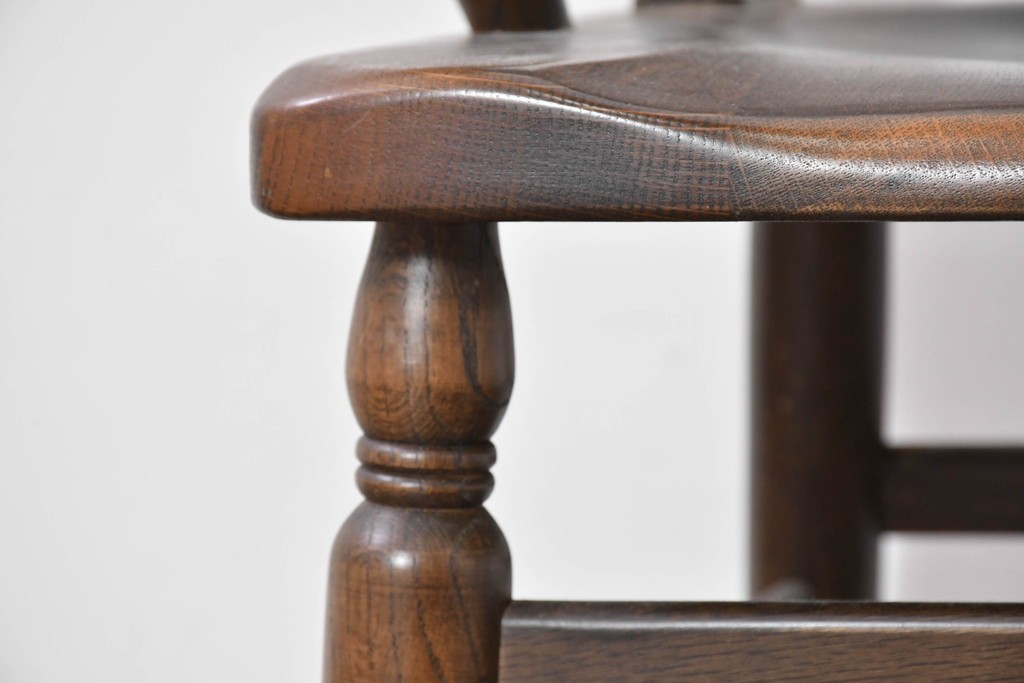 中古　美品　柏木工(KASHIWA)　WILDERNESS(ウィルダネス)　レトロカントリーな素朴さが魅力のアームチェア　(R-086283)