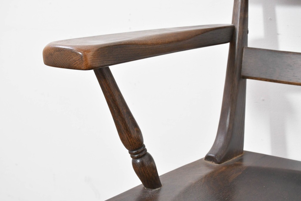 中古　美品　柏木工(KASHIWA)　WILDERNESS(ウィルダネス)　レトロカントリーな素朴さが魅力のアームチェア　(R-086283)