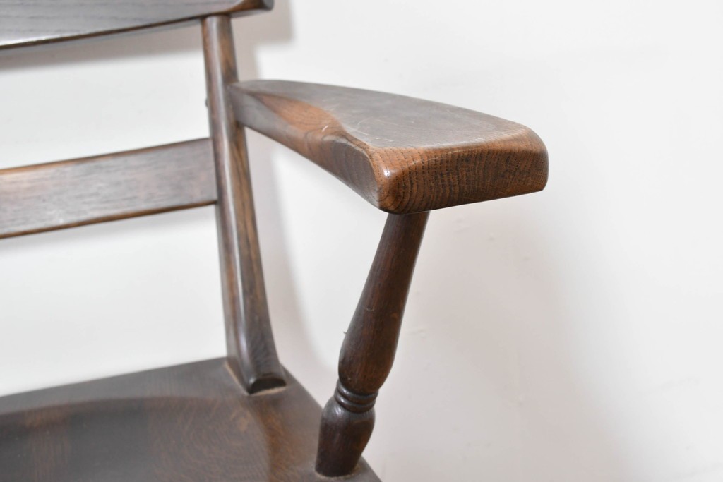 中古　美品　柏木工(KASHIWA)　WILDERNESS(ウィルダネス)　レトロカントリーな素朴さが魅力のアームチェア　(R-086283)