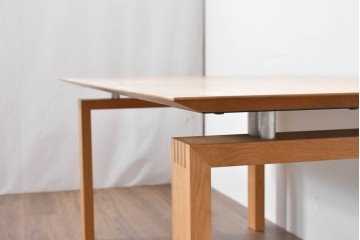 中古　美品　CONDE HOUSE(カンディハウス)　CANYON(キャニオン)シリーズ　ナラ材　天然木の表情が引き立つダイニングテーブル　定価約45万円　(R-086284)