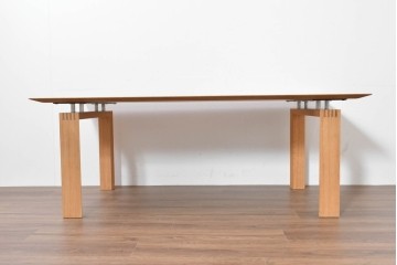 中古　美品　CONDE HOUSE(カンディハウス)　CANYON(キャニオン)シリーズ　ナラ材　天然木の表情が引き立つダイニングテーブル　定価約45万円　(R-086284)