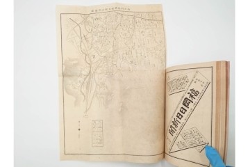 明治38年刊行　朝鮮・韓国　「京釜鉄道案内」　パノラマ写真付き　京城～釜山間の鉄道資料　(R-086291)　