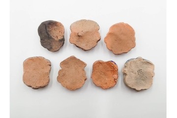 時代物　表情豊かな七福神などの泥面子40点セット　(R-086296)