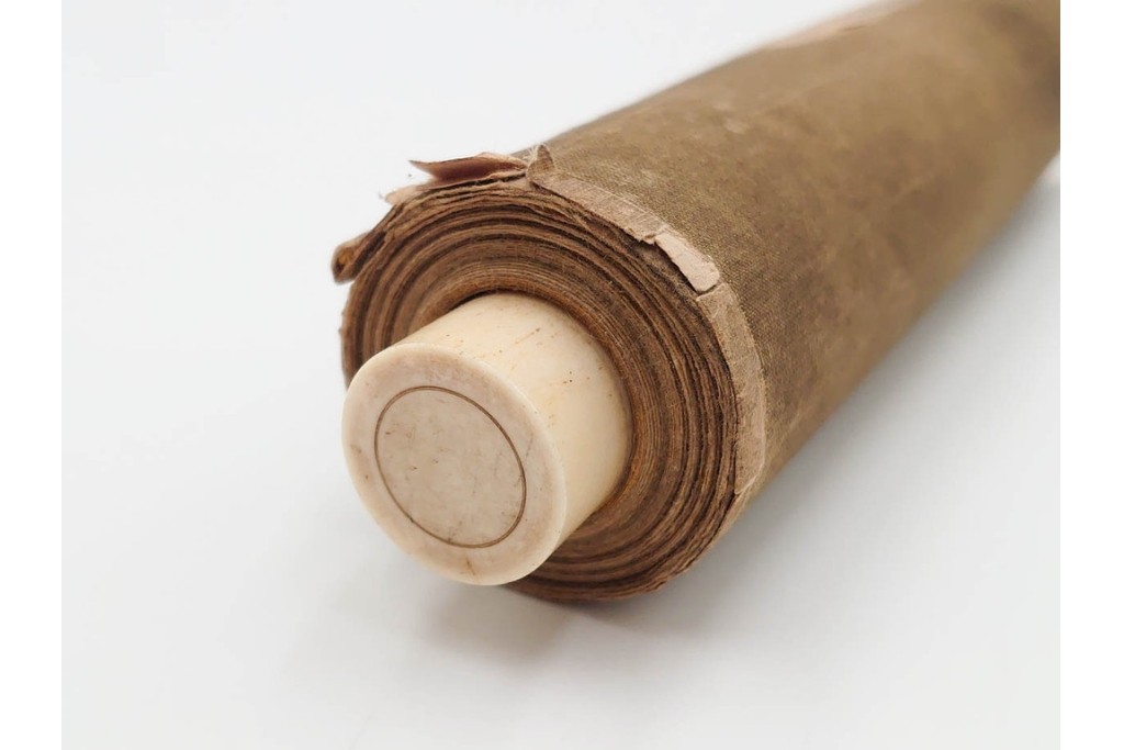 時代物　「日本諸侯之旗印」　大名家の旗印や家紋をまとめた木版画巻物　(R-086303)