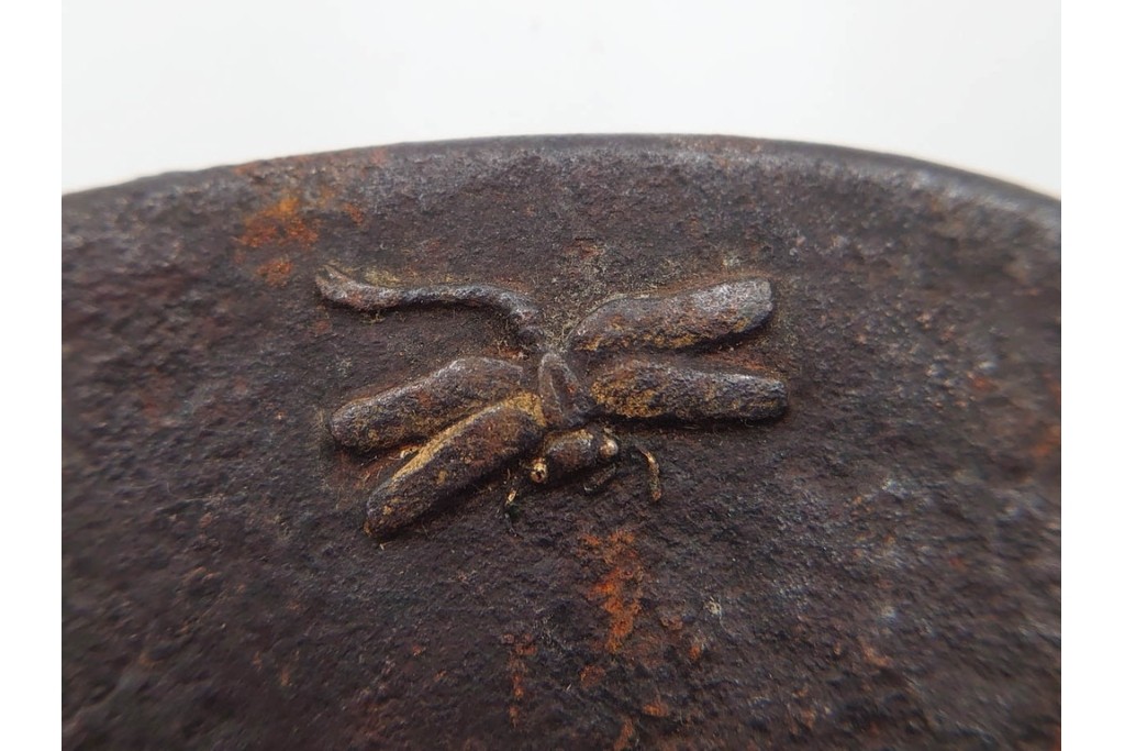 時代武具　竪丸形・丸形・木瓜形　蜻蛉や七福神、魚子地に鶴と亀などの鍔5点セット　(R-086304)