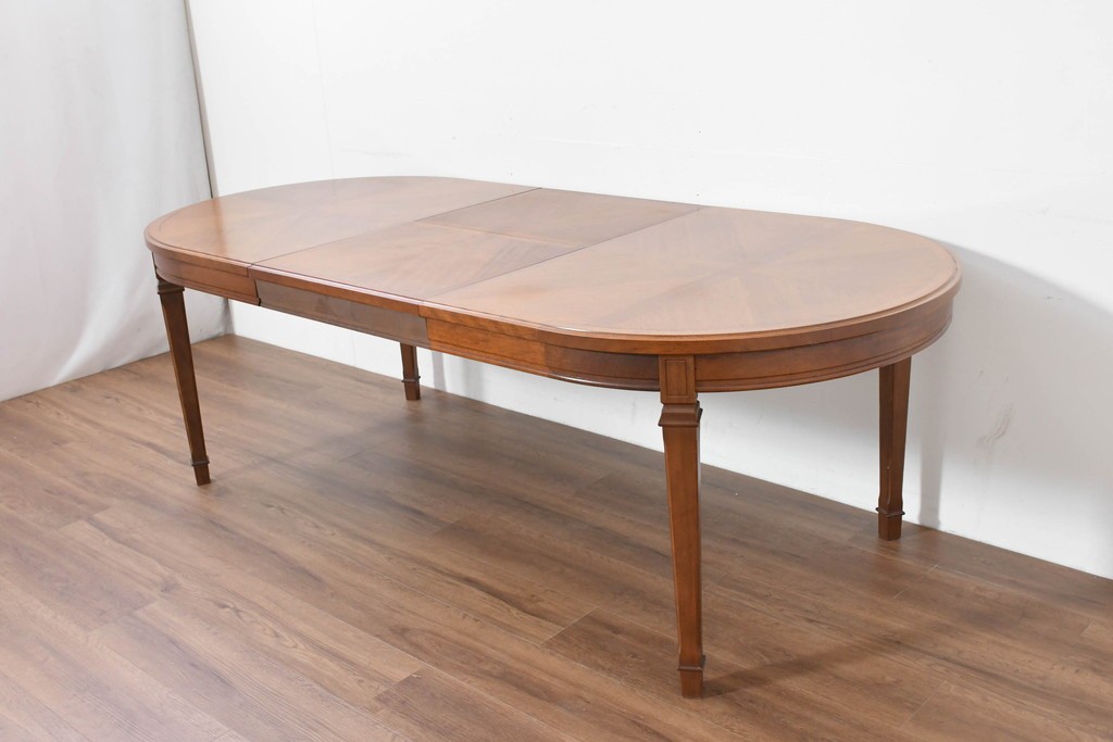 中古　maruni(マルニ木工)　地中海ロイヤルシリーズ(ROYAL)　端正な脚部と柔らかな輪郭が調和するエクステンションテーブル　定価約33万円　(R-086311)