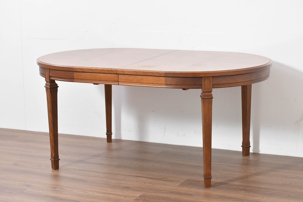 中古　maruni(マルニ木工)　地中海ロイヤルシリーズ(ROYAL)　端正な脚部と柔らかな輪郭が調和するエクステンションテーブル　定価約33万円　(R-086311)