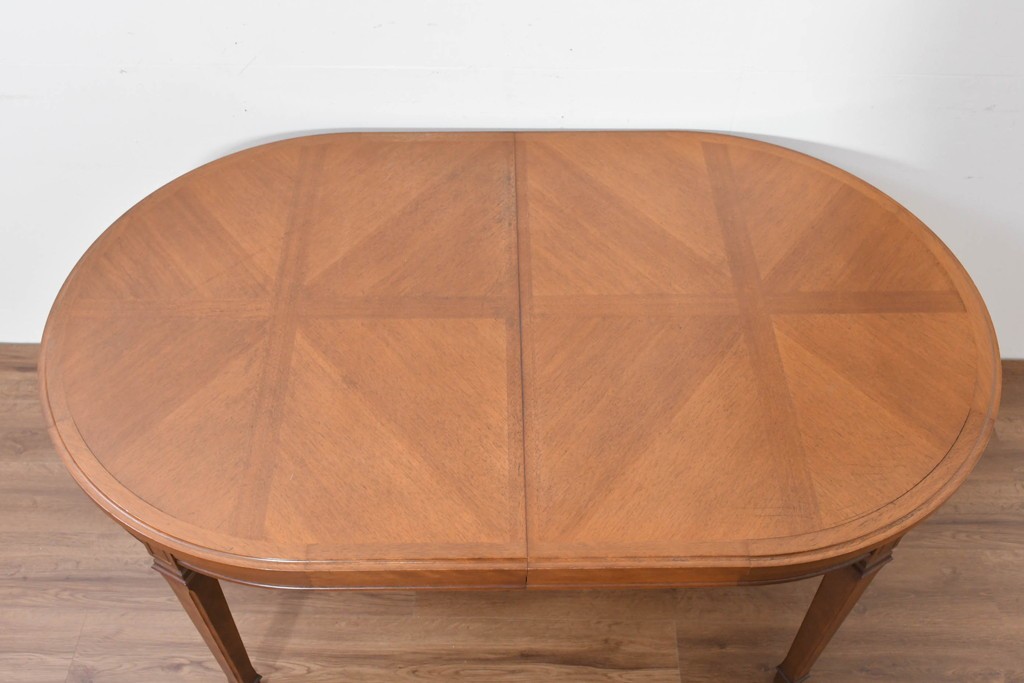 中古　maruni(マルニ木工)　地中海ロイヤルシリーズ(ROYAL)　端正な脚部と柔らかな輪郭が調和するエクステンションテーブル　定価約33万円　(R-086311)