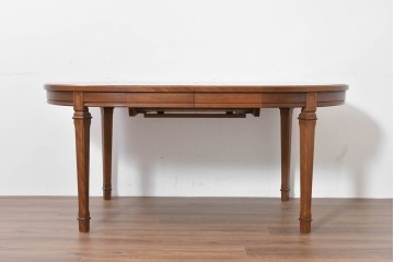 中古　maruni(マルニ木工)　地中海ロイヤルシリーズ(ROYAL)　端正な脚部と柔らかな輪郭が調和するエクステンションテーブル　定価約33万円　(R-086311)