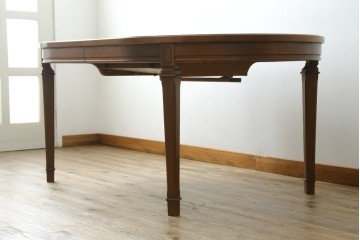 中古　maruni(マルニ木工)　地中海シリーズ　天板の木目が美しいエクステンションテーブル　定価約33万円　(R-086311)