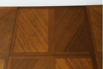 中古　maruni(マルニ木工)　地中海シリーズ　天板の木目が美しいエクステンションテーブル　定価約33万円　(R-086311)