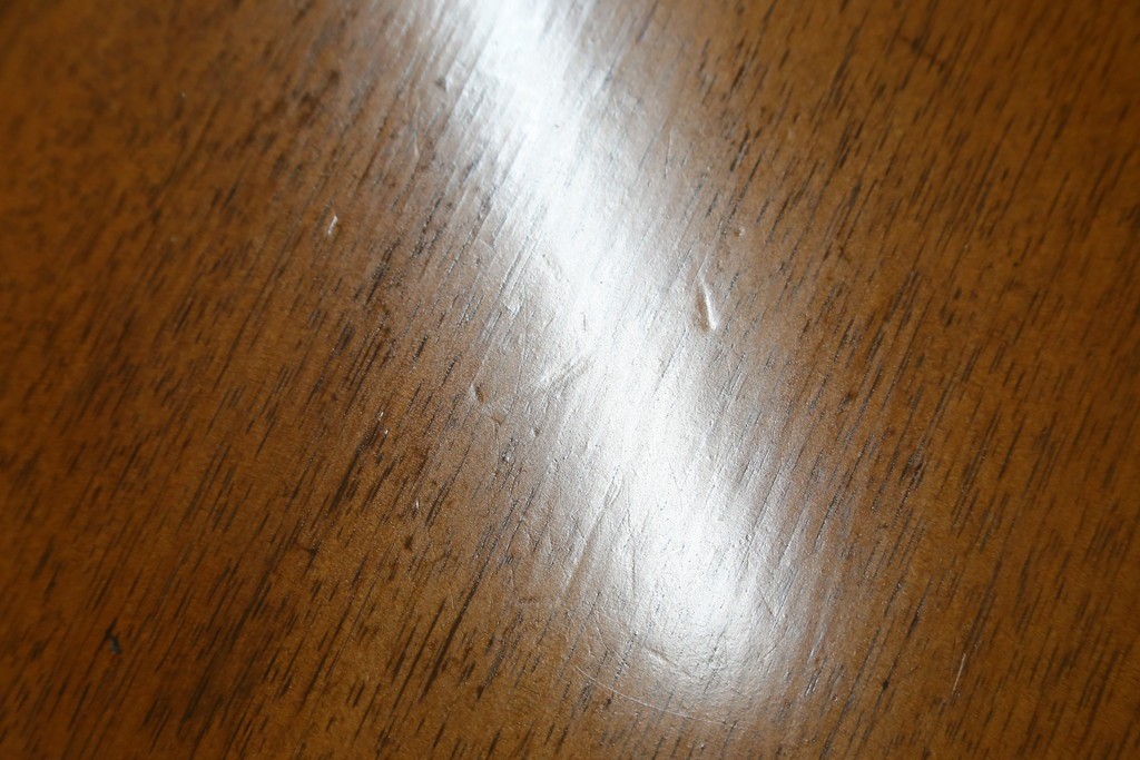 中古　maruni(マルニ木工)　地中海シリーズ　天板の木目が美しいエクステンションテーブル　定価約33万円　(R-086311)