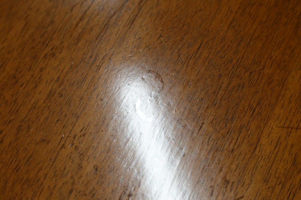 中古　maruni(マルニ木工)　地中海シリーズ　天板の木目が美しいエクステンションテーブル　定価約33万円　(R-086311)